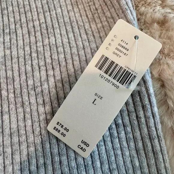 Anthropologie Gray Ribbed Tank Top - Picture 6 of 8